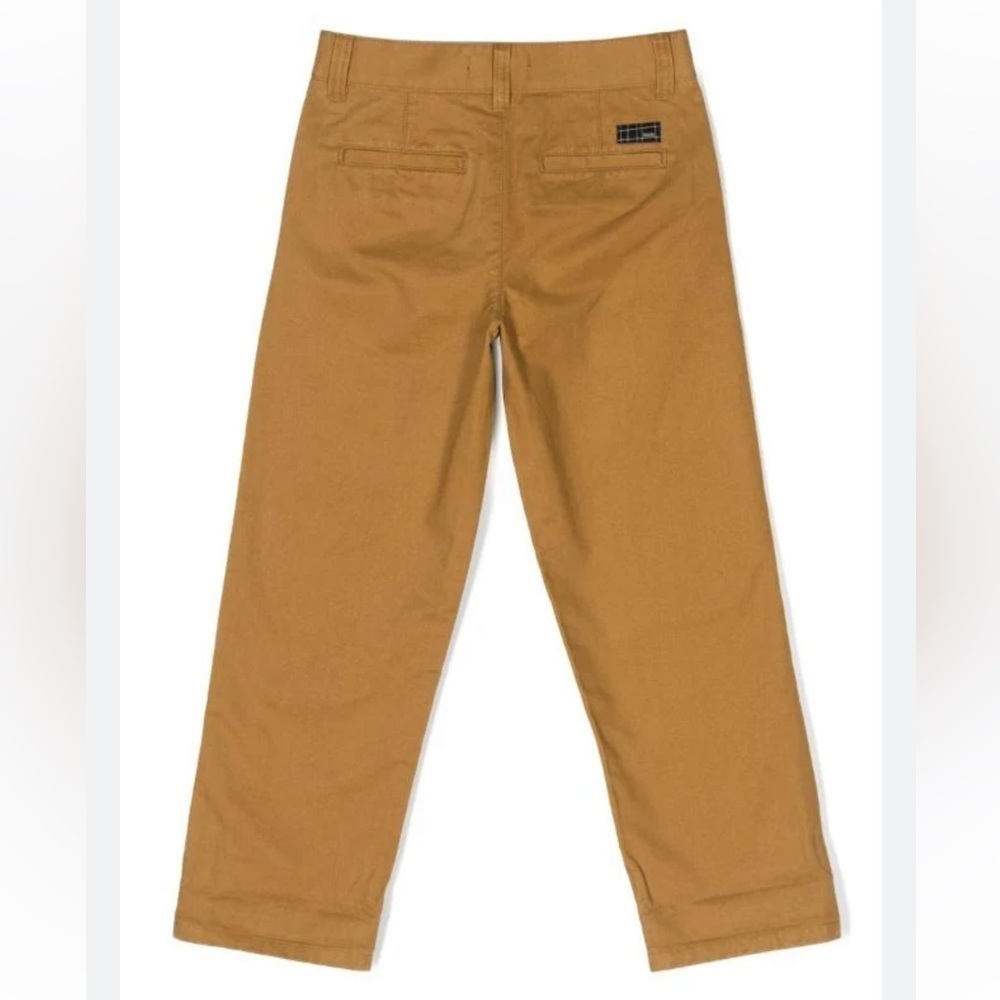 Molo Ace Logo Patch Trousers 100% Cotton Twill in Camel Brown Size 10Y/ 140cm - Picture 2 of 9